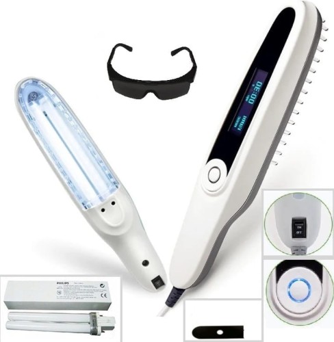 lampa UVB 311 nm zestaw z grzebieniem